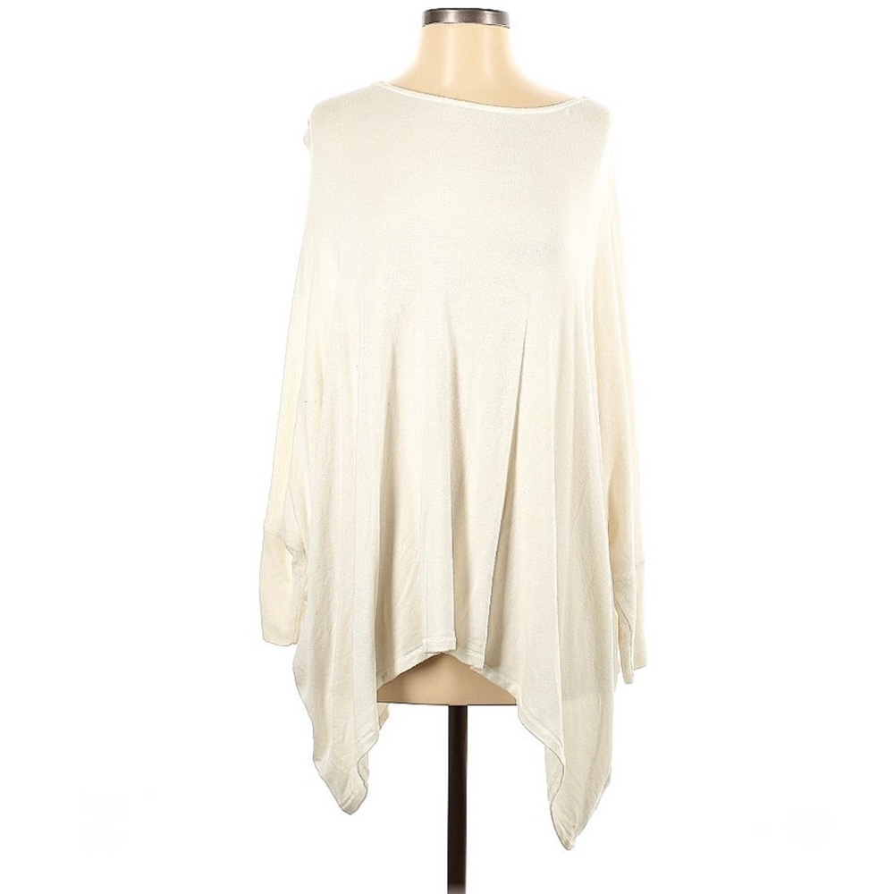 Alice + Olivia AIR white eggshell off white cream 3/4 sleeve tunic sweater top